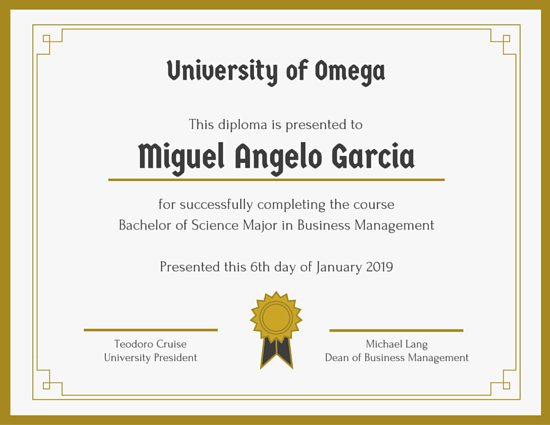 Certificate